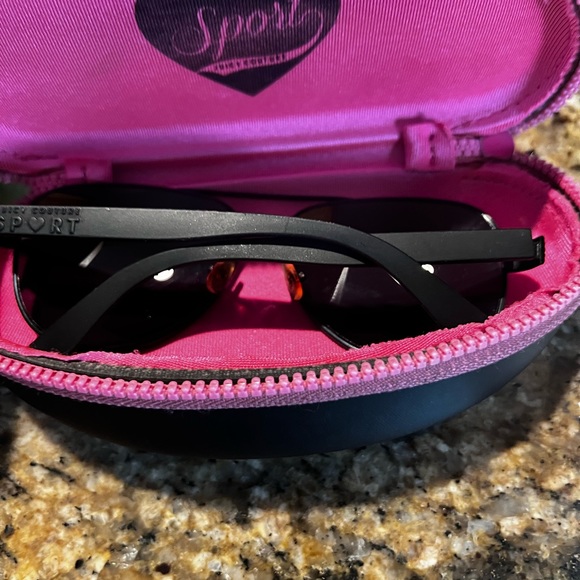 Juicy Couture Sport (Black label) Aviator sunglasses in all Black w/case